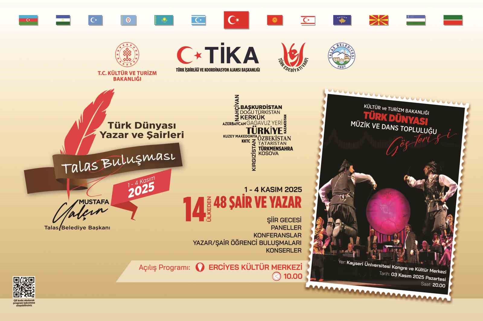 Türk dünyasının yazar ve şairleri Kayseri’de buluşacak