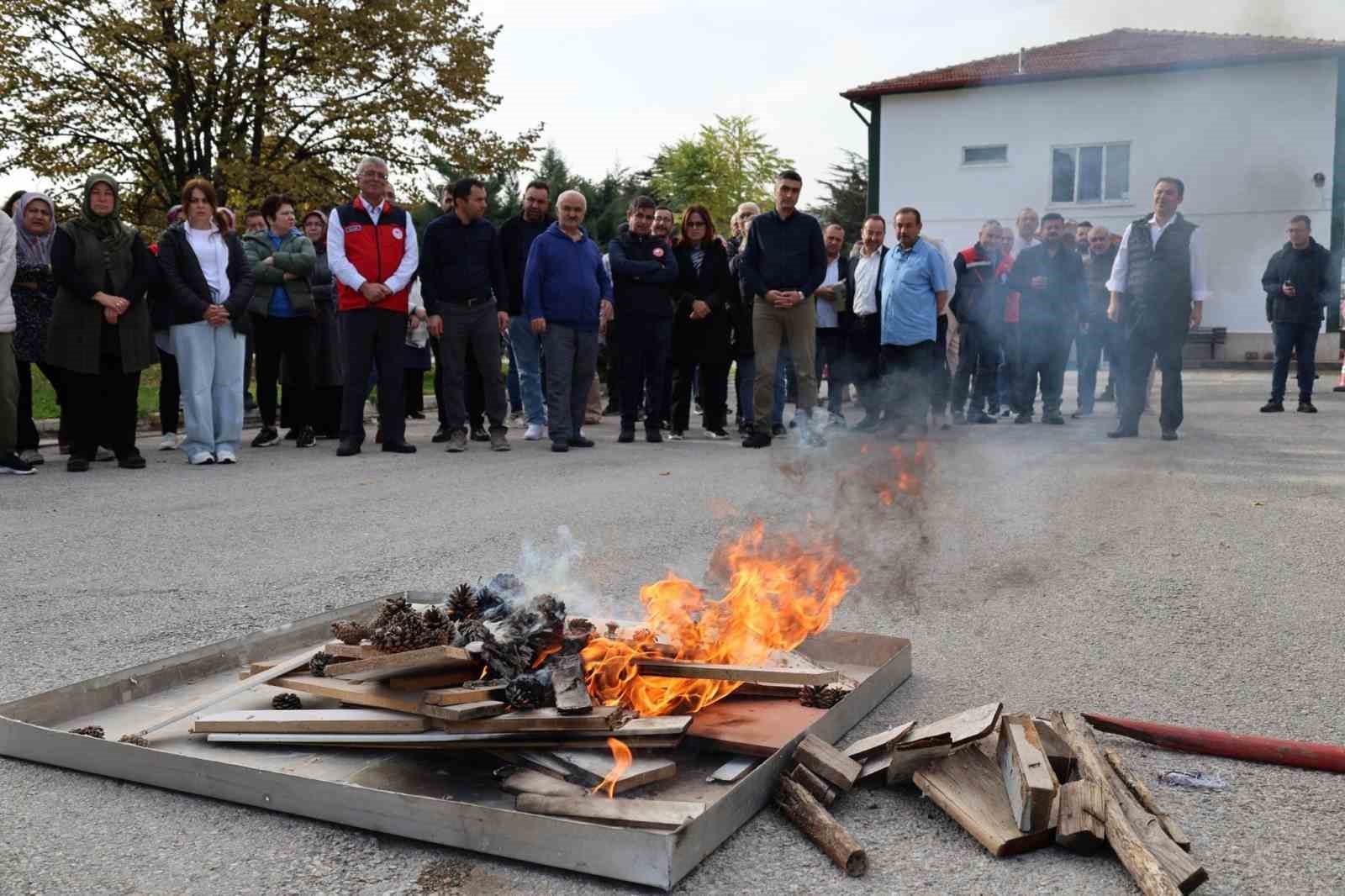 İl Tarım ve Orman Müdürlüğünde yangın ve tahliye tatbikatı