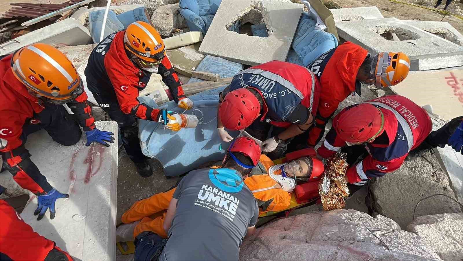 Karaman’da saha tatbikatı gerçeğini aratmadı