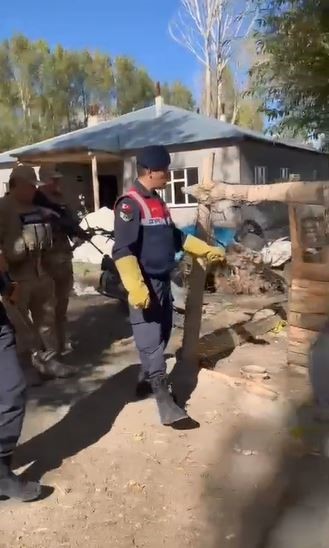 &Ouml;zalp&rsquo;te kafeste tutulan kurt kurtarıldı
