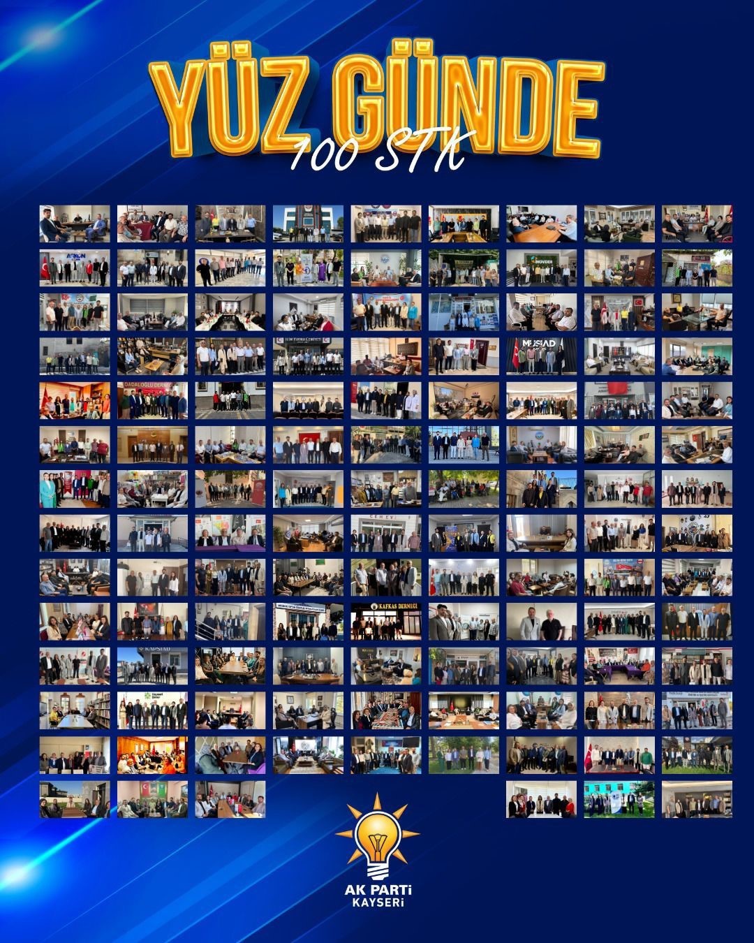 AK Parti Kayseri İl Teşkilatı ‘Yüz Günde 100 STK Ziyareti’ programını tamamladı