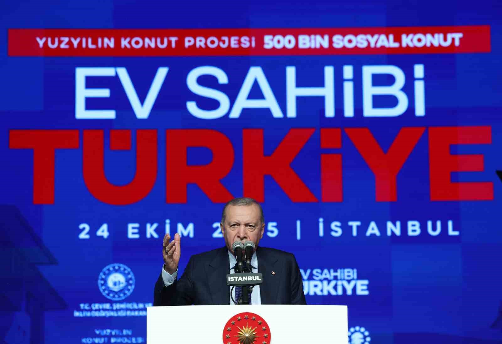 Cumhurbaşkanı Erdoğan "Yüzyılın Konut Projesi"nin detaylarını açıkladı: "Önceliğimiz henüz evi olmayan vatandaşlarımız"