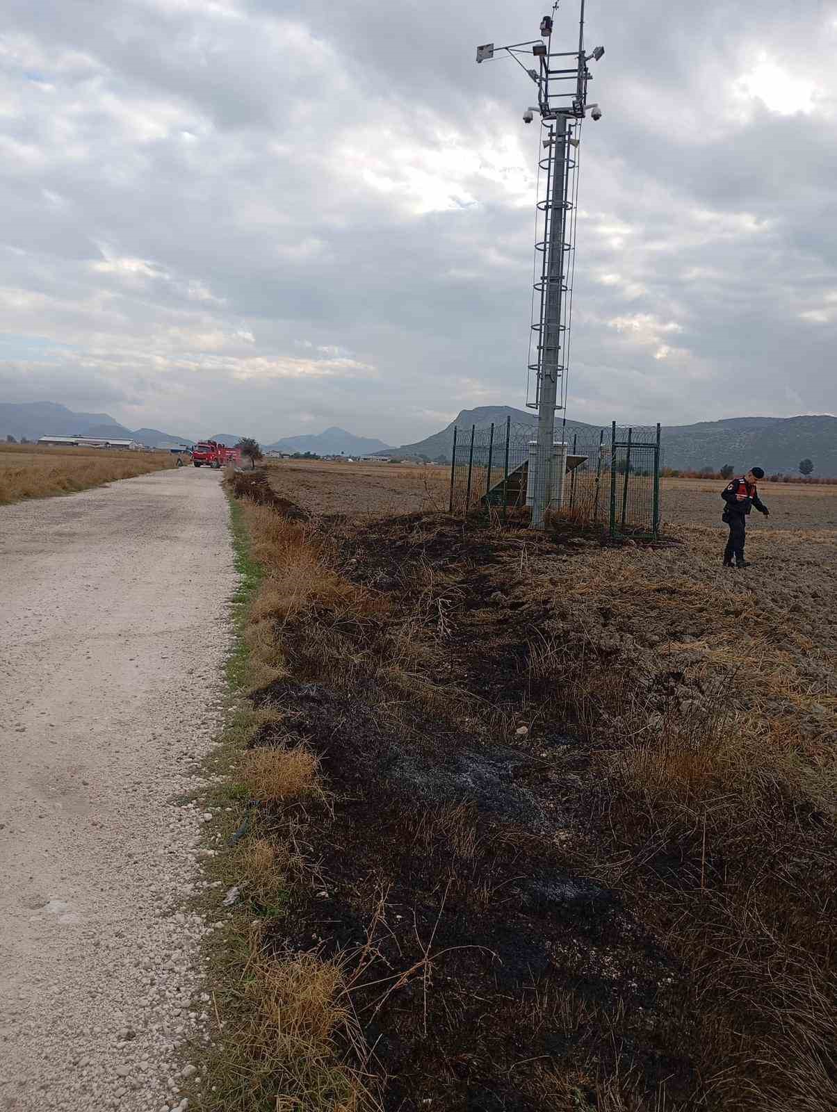 Burdur’da arazi yangını
