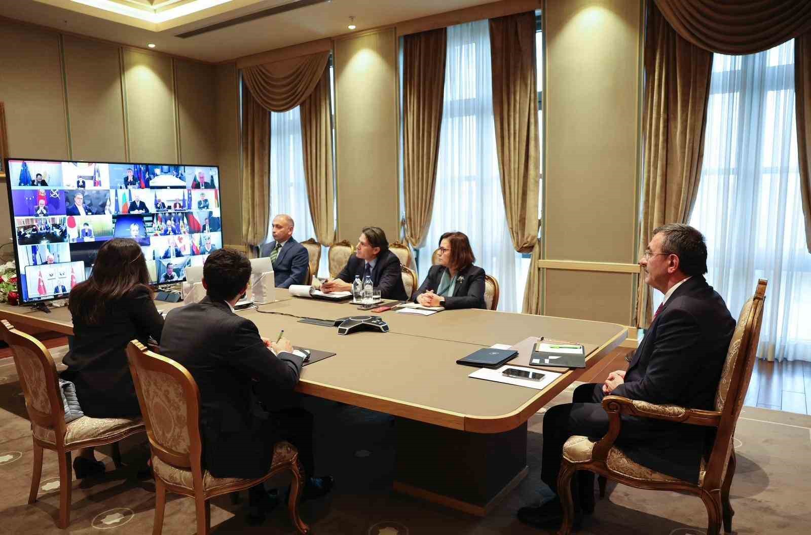 Cumhurbaşkanı Yardımcısı Yılmaz: "Türkiye olarak, adil ve kalıcı barış için diplomatik çabaları desteklemeye devam edeceğiz"