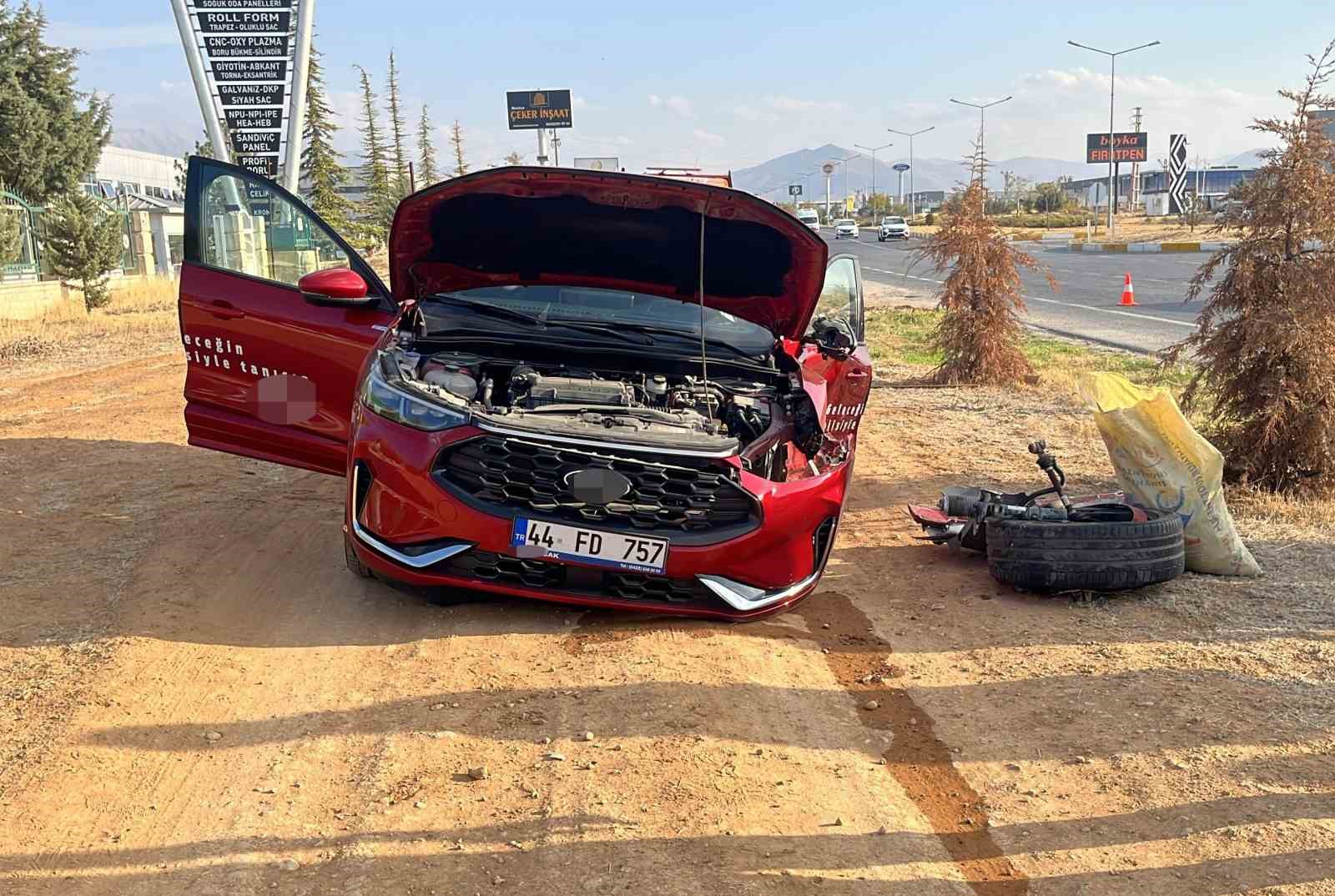 Malatya’da iki otomobil çarpıştı: 2 yaralı