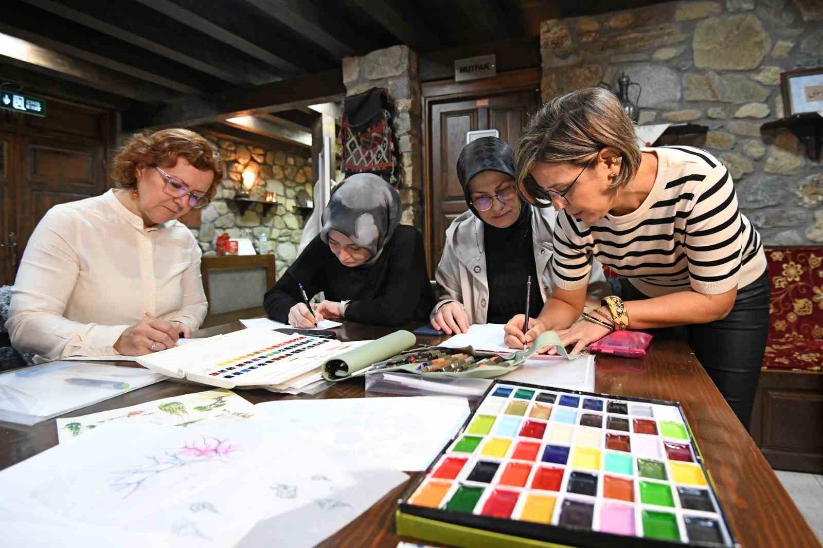 Osmangazi&rsquo;de minyat&uuml;r sanatı kadın eliyle hayat buluyor
