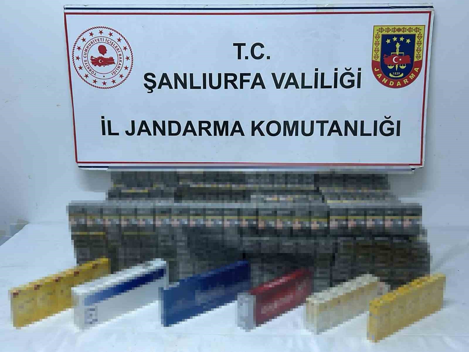 Şanlıurfa’da bin 960 paket kaçak sigara ele geçirildi