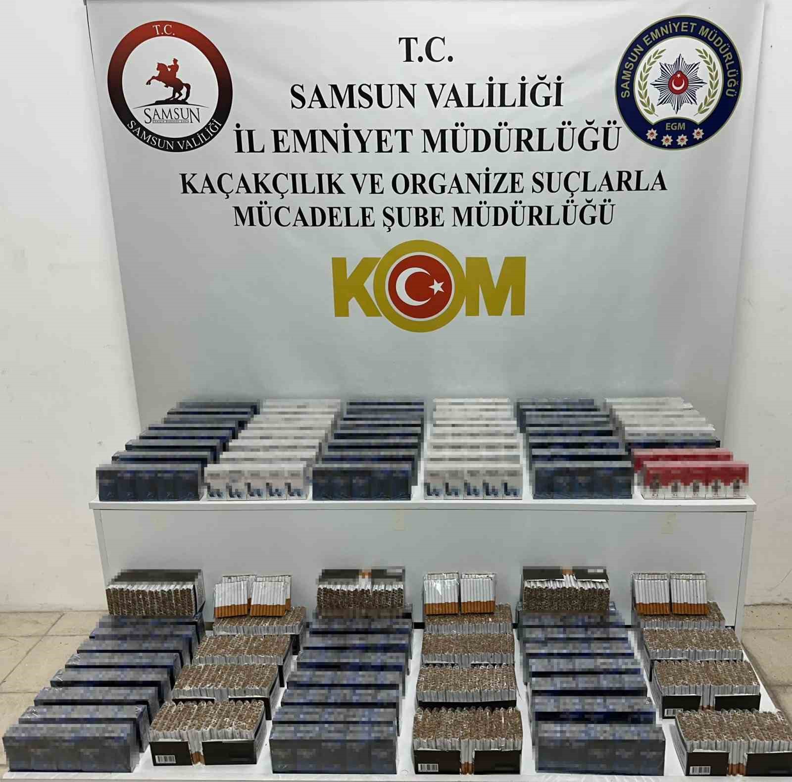 Samsun polisinden kaçak sigara operasyonu: 19 bin 300 makaron ele geçirildi