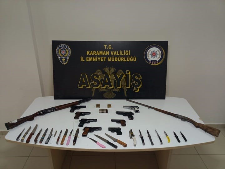 Karaman’da asayiş uygulamalarında yakalanan 11 kişi tutuklandı