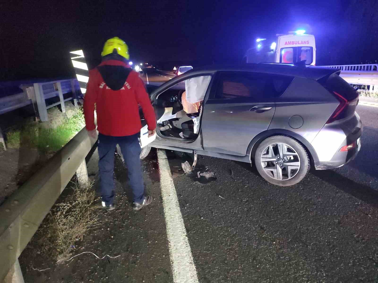 Havran’da otomobil ile motosiklet çarpıştı: 1 yaralı