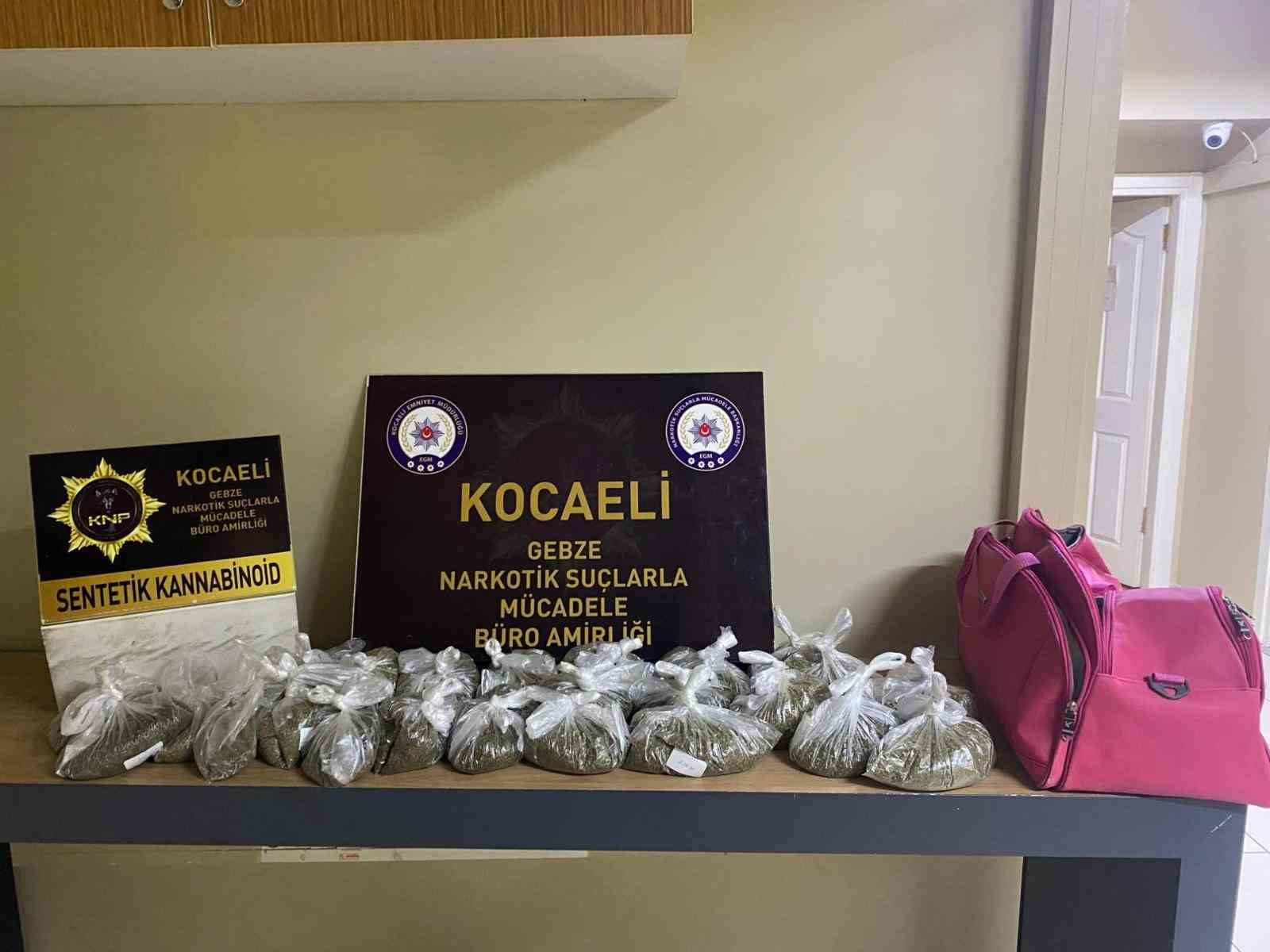 Kocaeli’deki operasyonlarda 51 kilo uyuşturucu ele geçirildi