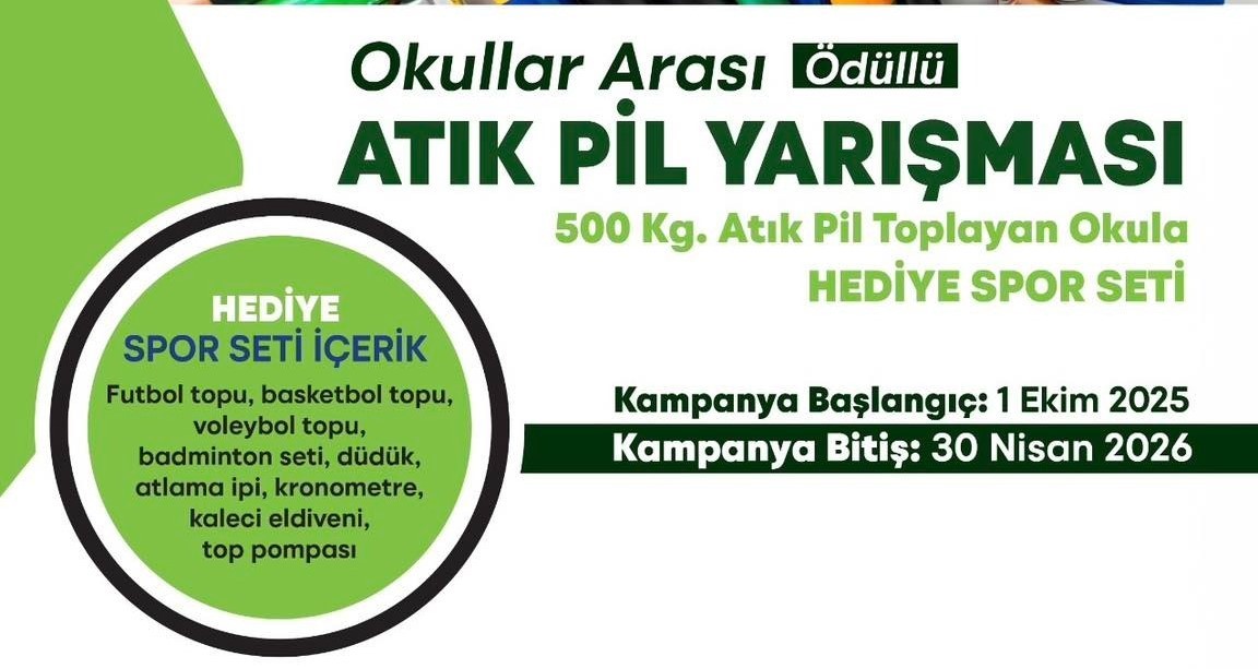 Yunusemre’de okullararası atık pil toplama yarışması başladı