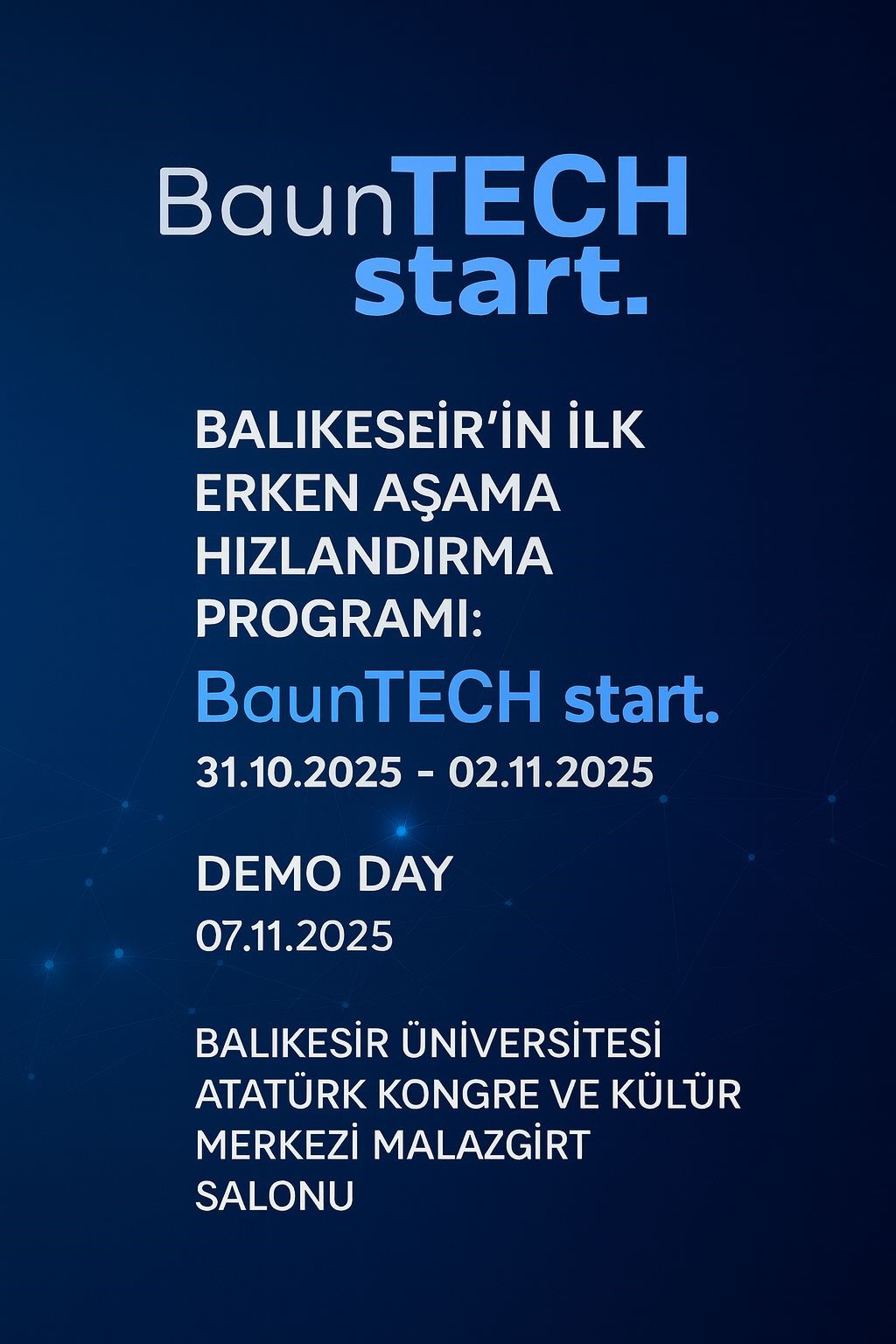 BaunTECH Start, Balıkesir’de start alıyor
