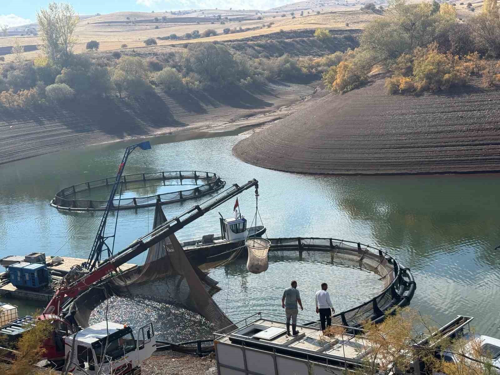 Tercan Baraj G&ouml;l&uuml;&rsquo;nde su &uuml;r&uuml;nleri &uuml;retimi b&uuml;y&uuml;yor
