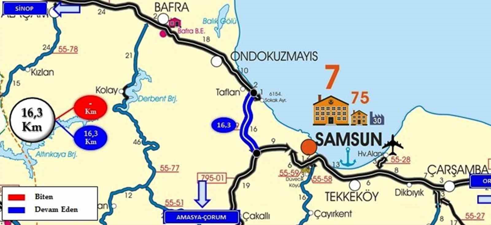 Samsun&rsquo;da 15 milyar TL&rsquo;lik dev proje: "Batı &Ccedil;evre Yolu"
