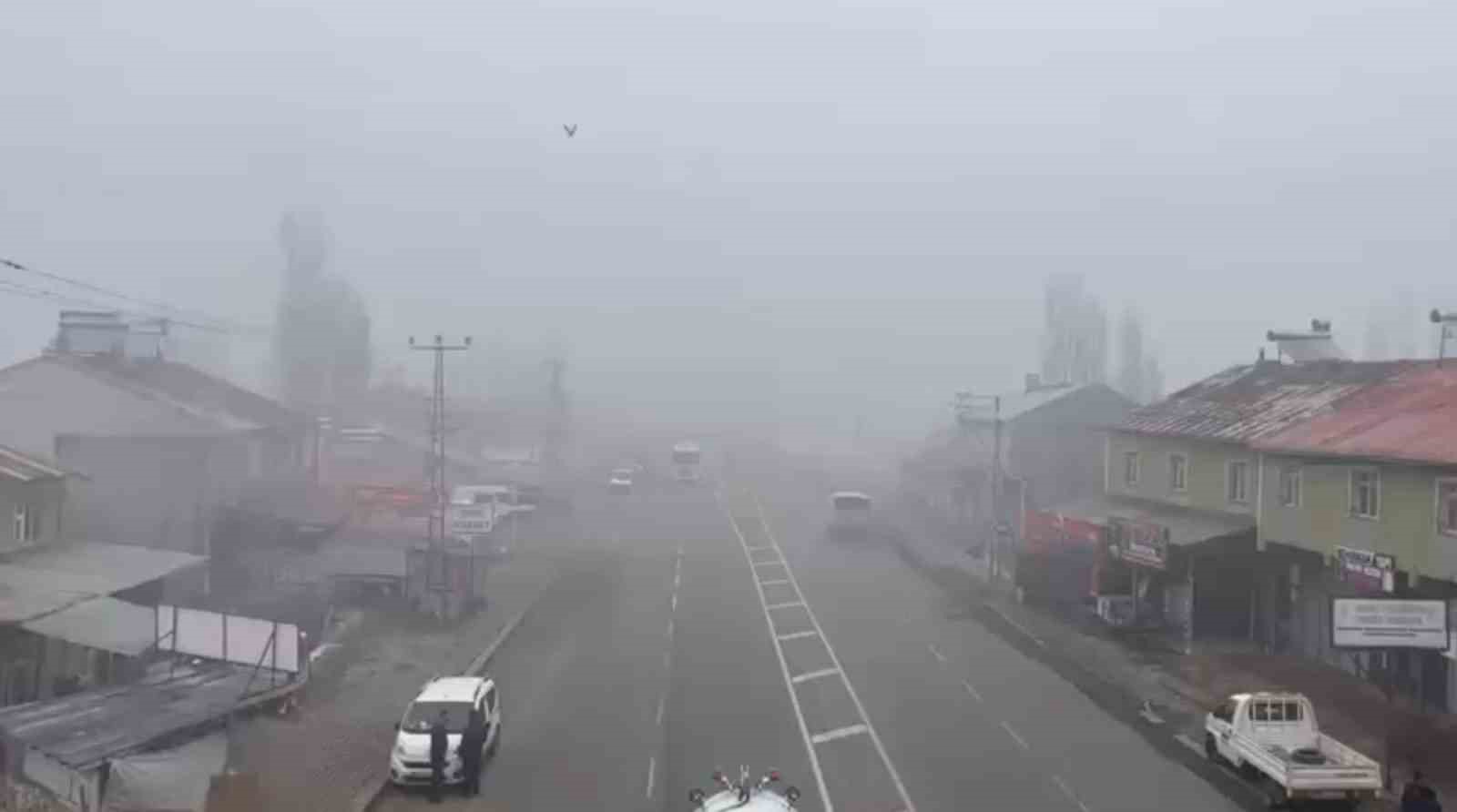 Ağrı’da sis etkili oldu