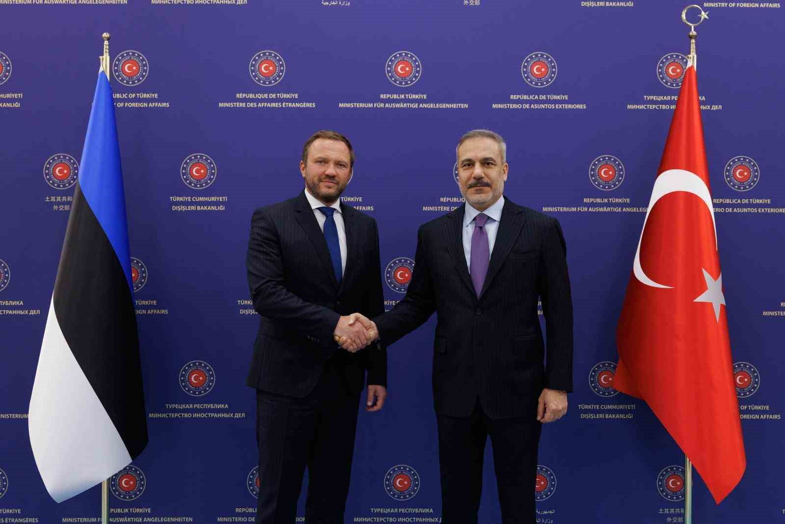 Bakan Fidan, Estonyalı mevkidaşı ile g&ouml;r&uuml;şt&uuml;
