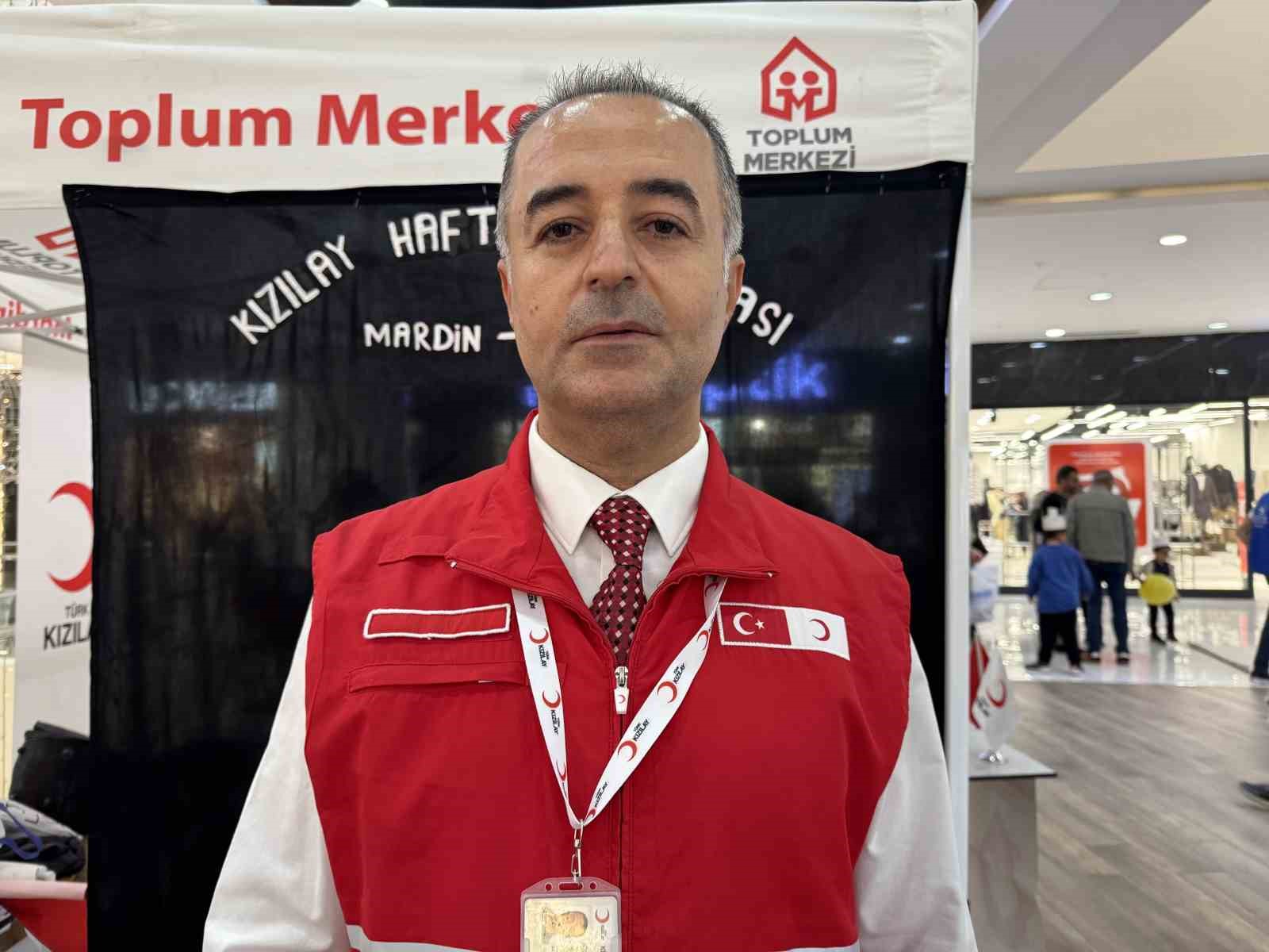 Mardin&rsquo;de Kızılay Haftasında farkındalık etkinliği d&uuml;zenlendi
