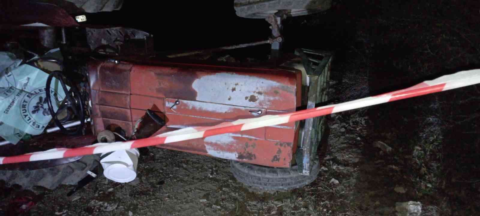 Tokat’ta devrilen traktörün sürücüsü hayatını kaybetti