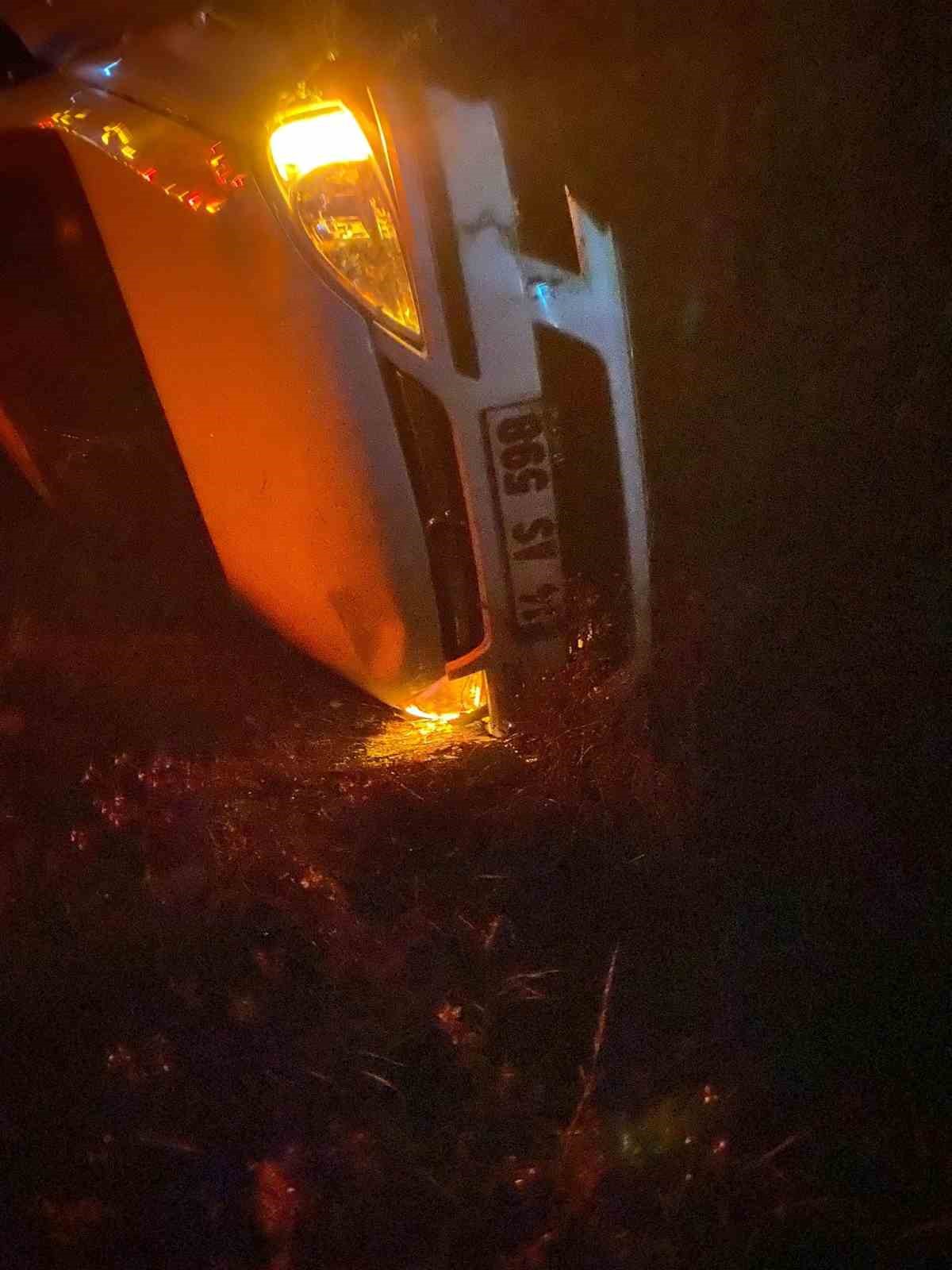 Bolu’da otomobil takla attı: Yaralı sürücü ehliyetsiz çıktı
