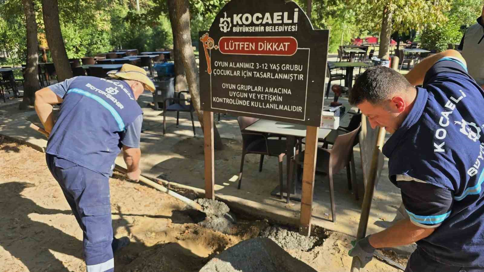 Ormanya&rsquo;daki &ccedil;ocuk oyun alanlarına periyodik bakım
