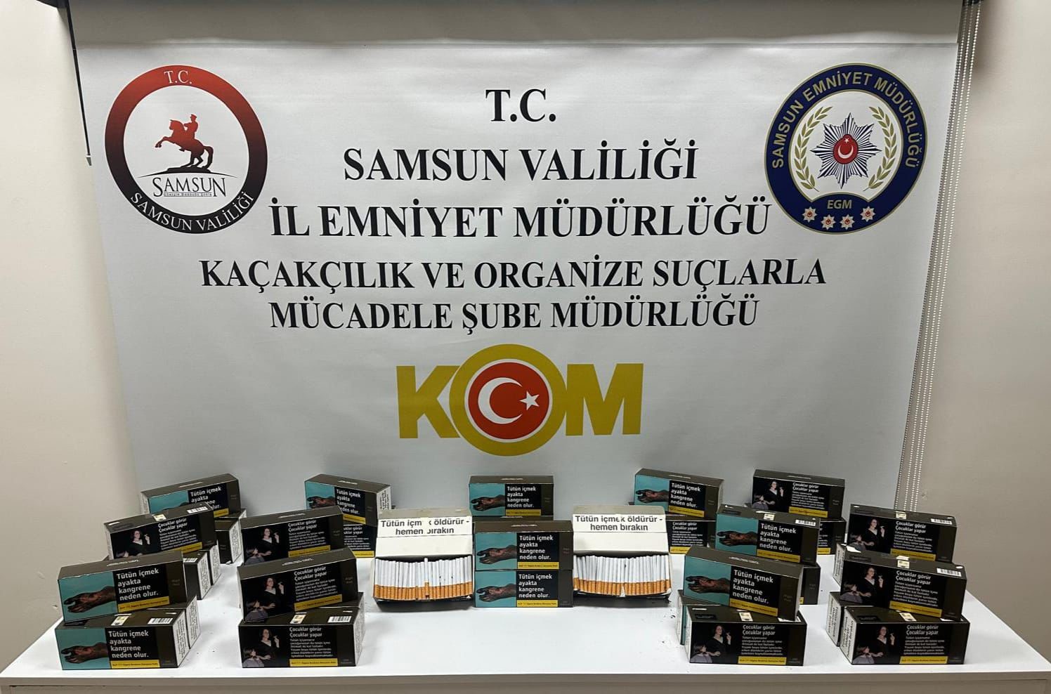 Samsun’da kaçak tütün operasyonu