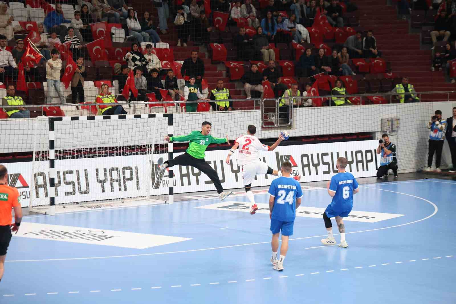 A Milli Hentbol Erkek Milli Takımı, Güney Kıbrıs Rum Kesimi’ni yenerek ikinci tura yükseldi