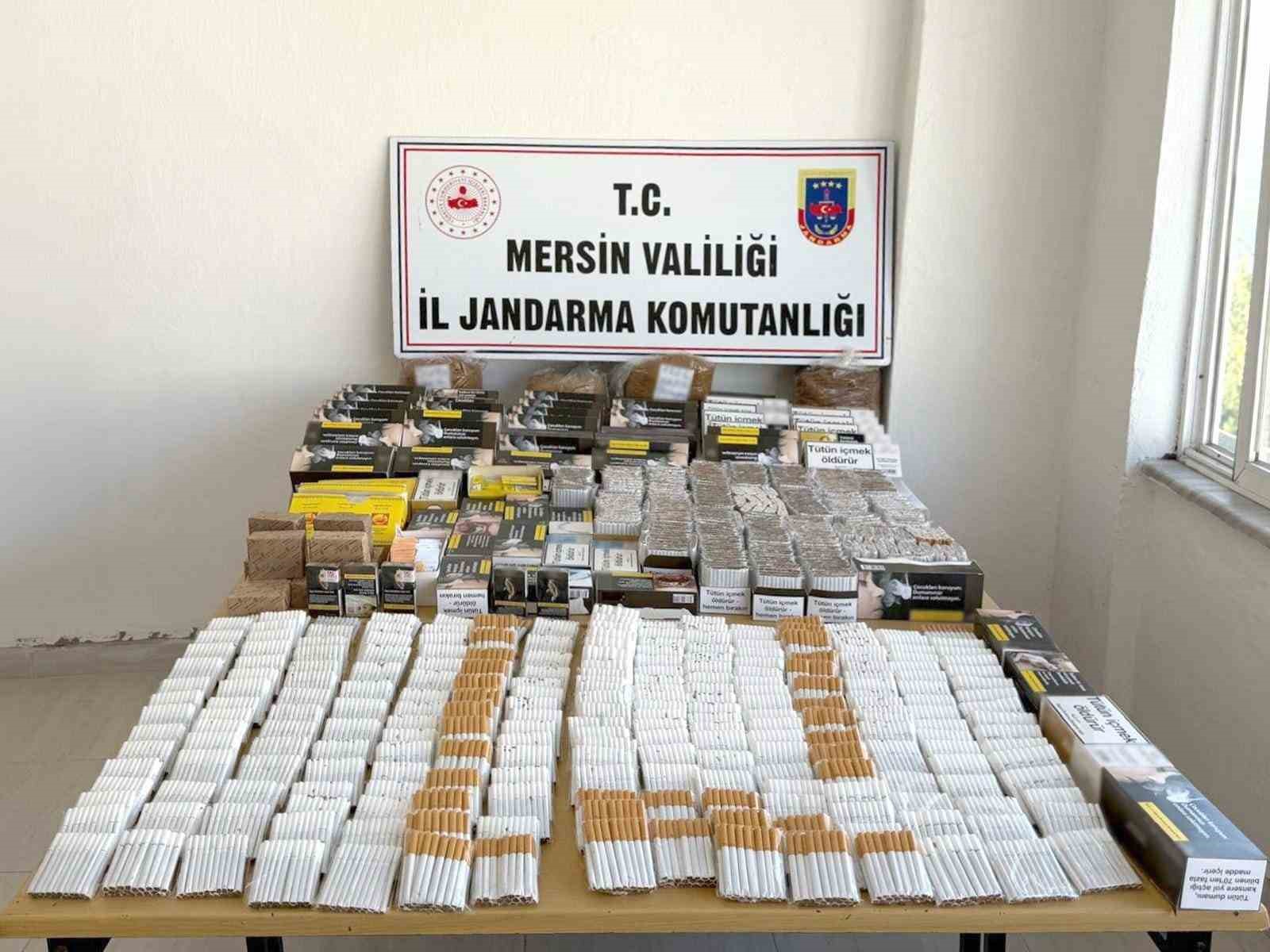 Mersin’de kaçak tütün ve 65 adet sigara sarma makinesi ele geçirildi