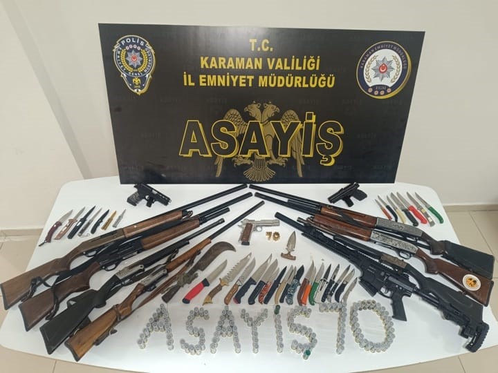 Polisin uygulamalarında tarihi eser ve ruhsatsız silahlar ele geçirildi: 8 tutuklama