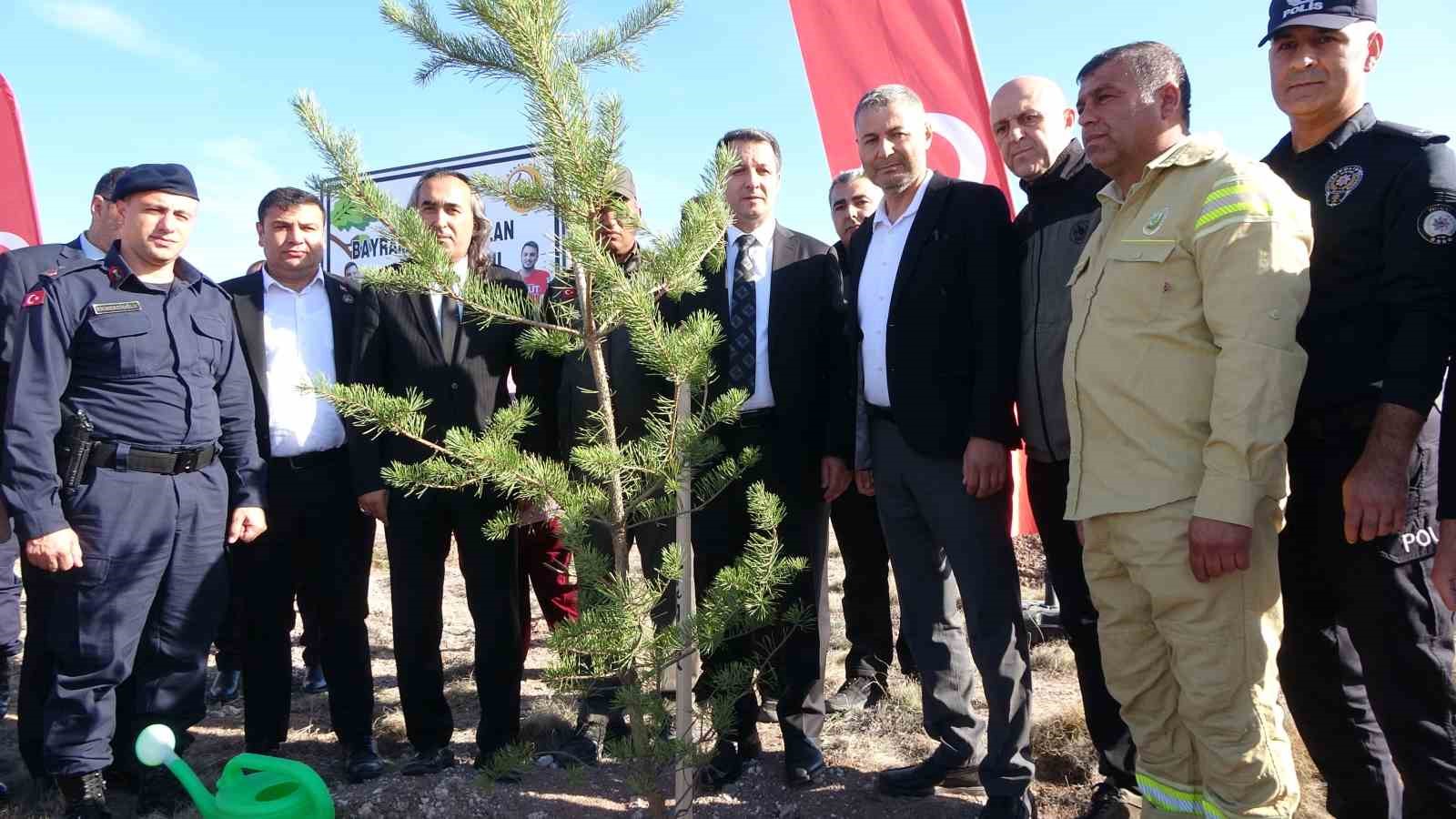 Yeşil Vatan Şehidi Bayram Eren Arslan adına Sorgun’da hatıra ormanı oluşturuldu
