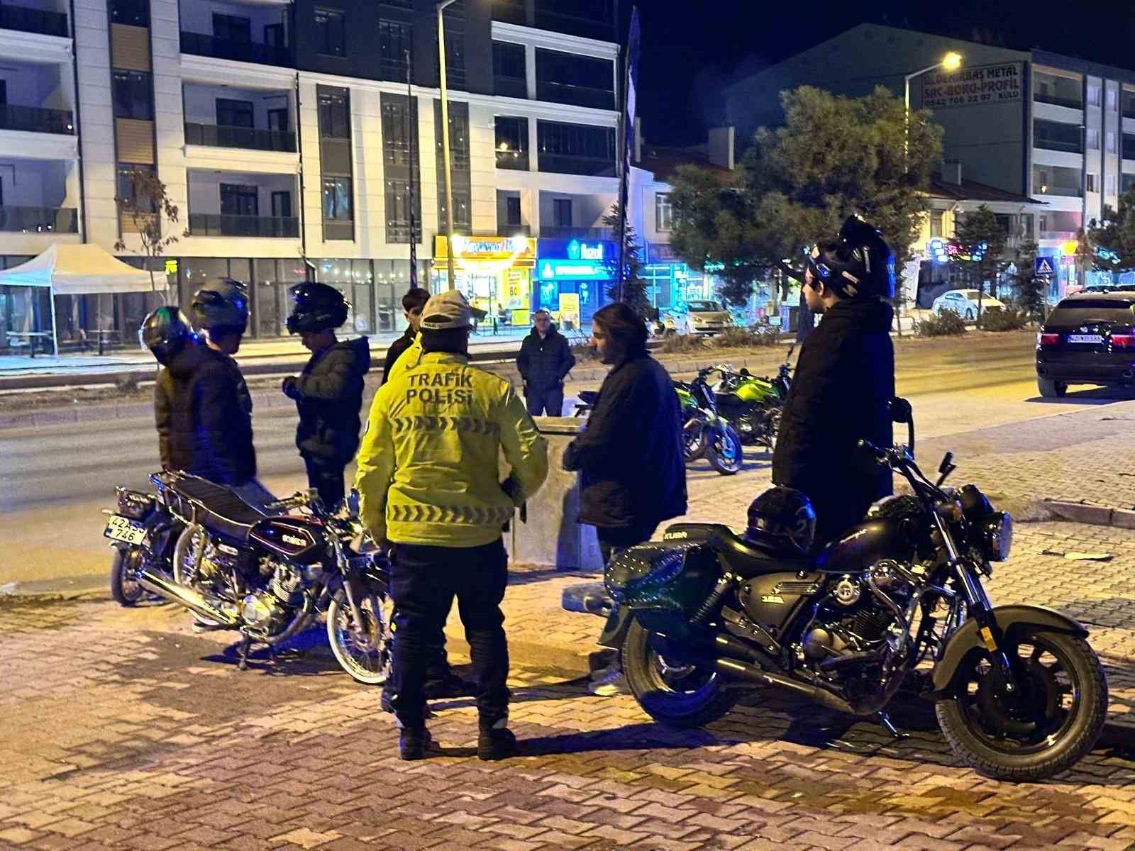 Kulu’da motosiklet denetimleri sıklaştırıldı