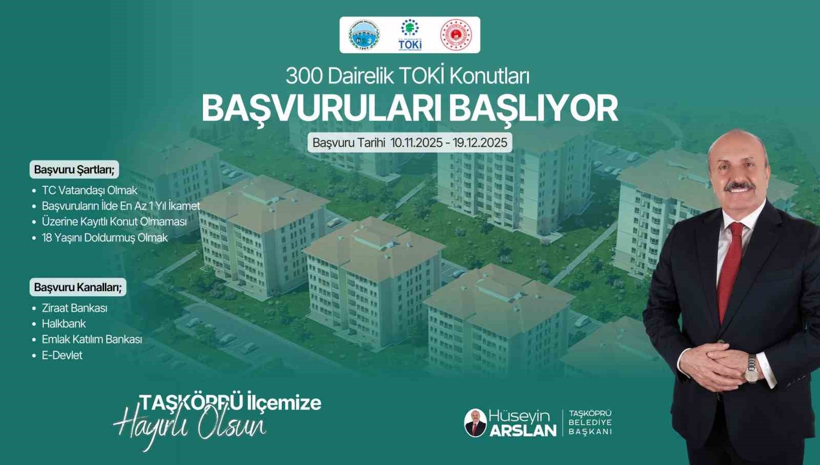 Başkan Arslan’dan TOKİ projesi için vatandaşlara başvuru hatırlatması