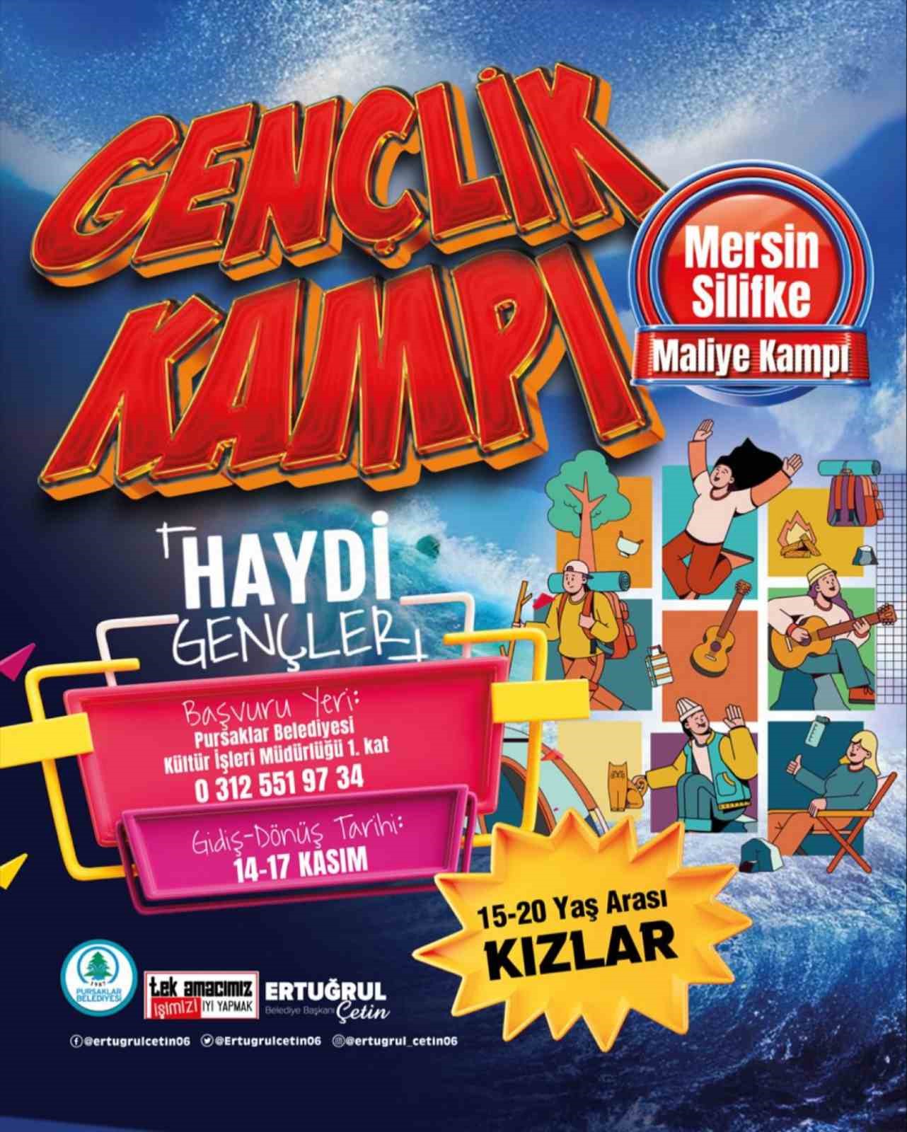 Pursaklar’ın genç kızları gençlik kampına gidiyor