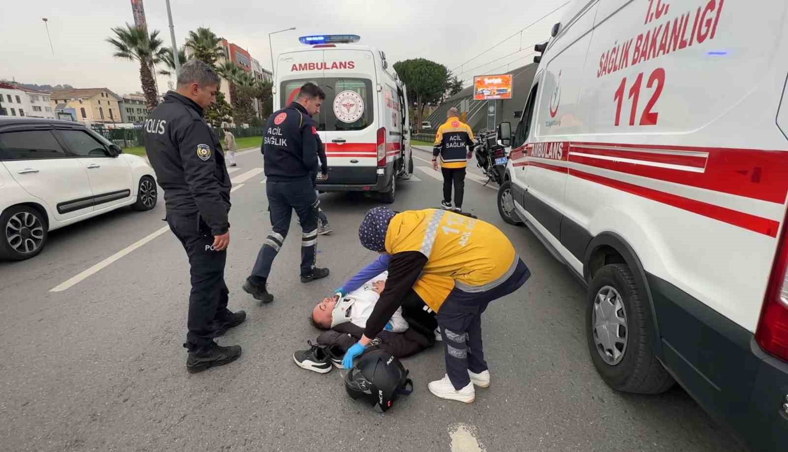 Samsun&rsquo;da motosiklet kazası: 1 yaralı
