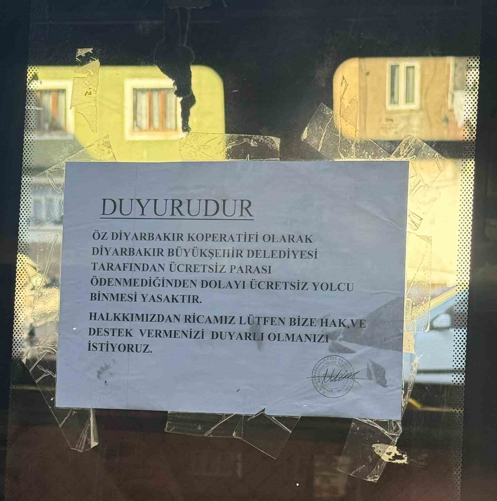 Diyarbakır’da özel halk otobüslerinden ücretsiz yolcu krizi