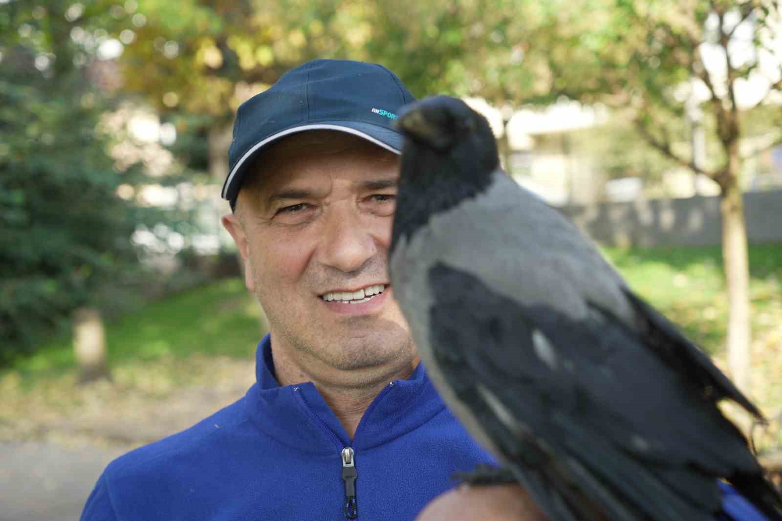 Bu karga çay içip Rize helvası yiyor: Organik gıdaları seviyor