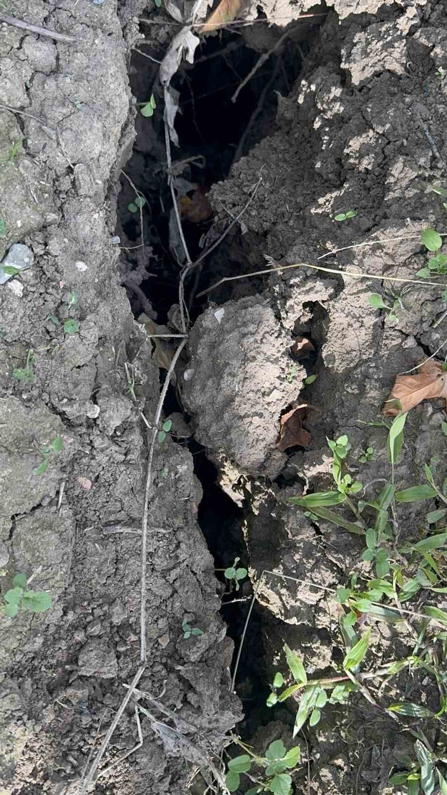 Isparta’da elma bahçelerinde yaklaşık 1 metrelik obruklar oluştu, bazı evlerin duvarları çatladı