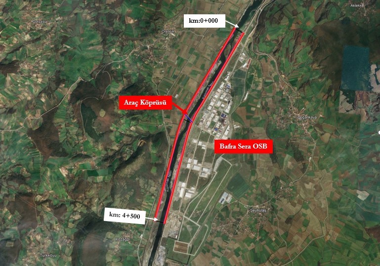 Bafra&rsquo;da OSB&rsquo;leri birbirine bağlayacak dev k&ouml;pr&uuml; hızla y&uuml;kseliyor
