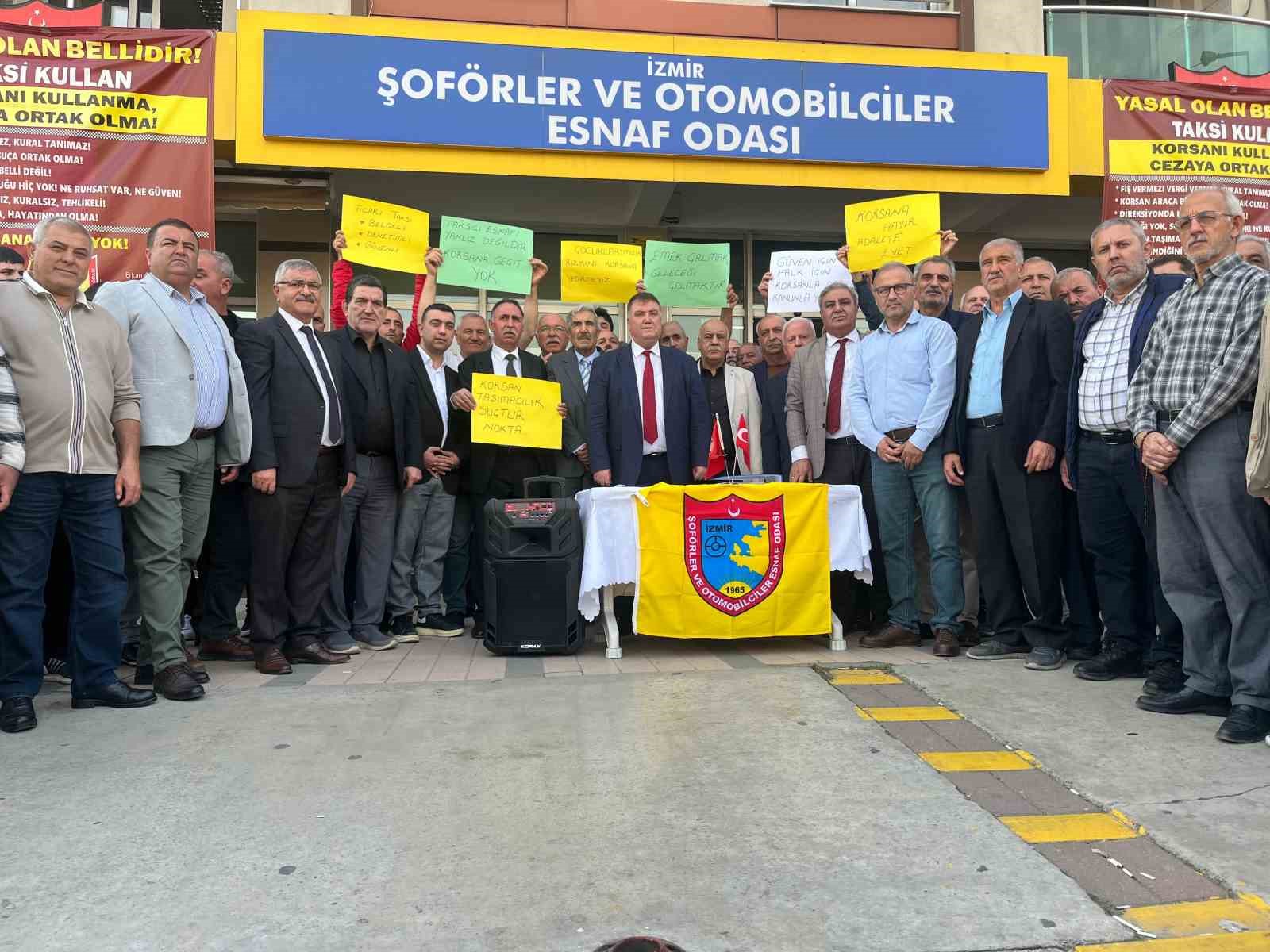 İzmir Şoförler ve Otomobilciler Esnaf Odası, korsan taşımacılığa karşı ses yükseltti