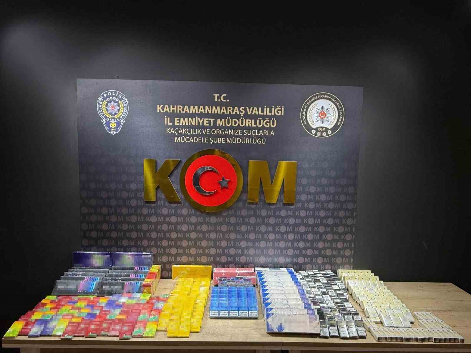 Kahramanmaraş’ta kaçakçılık ve sahtecilik operasyonu: 4 gözaltı