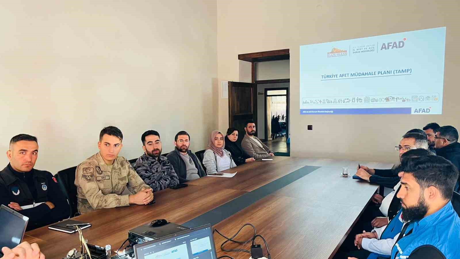 Elazığ&rsquo;da T&uuml;rkiye afet m&uuml;dahale planı toplantısı
