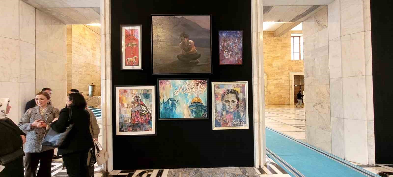 TBMM&rsquo;de Gazze konulu "Hilalin Işığında" sanat sergisi
