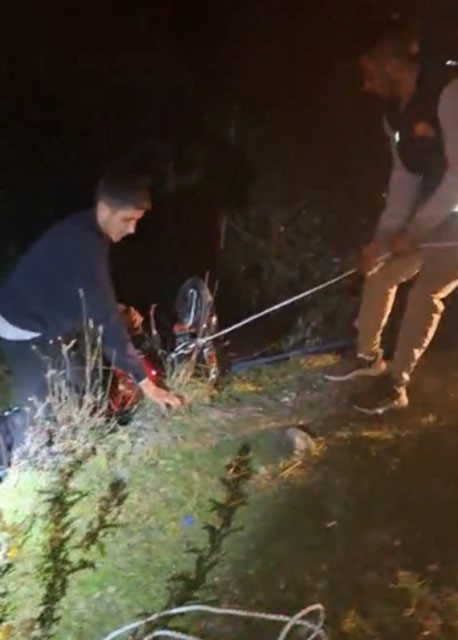 Osmaniye’de kontrolü kaybeden motosiklet sürücüsü uçuruma yuvarlandı