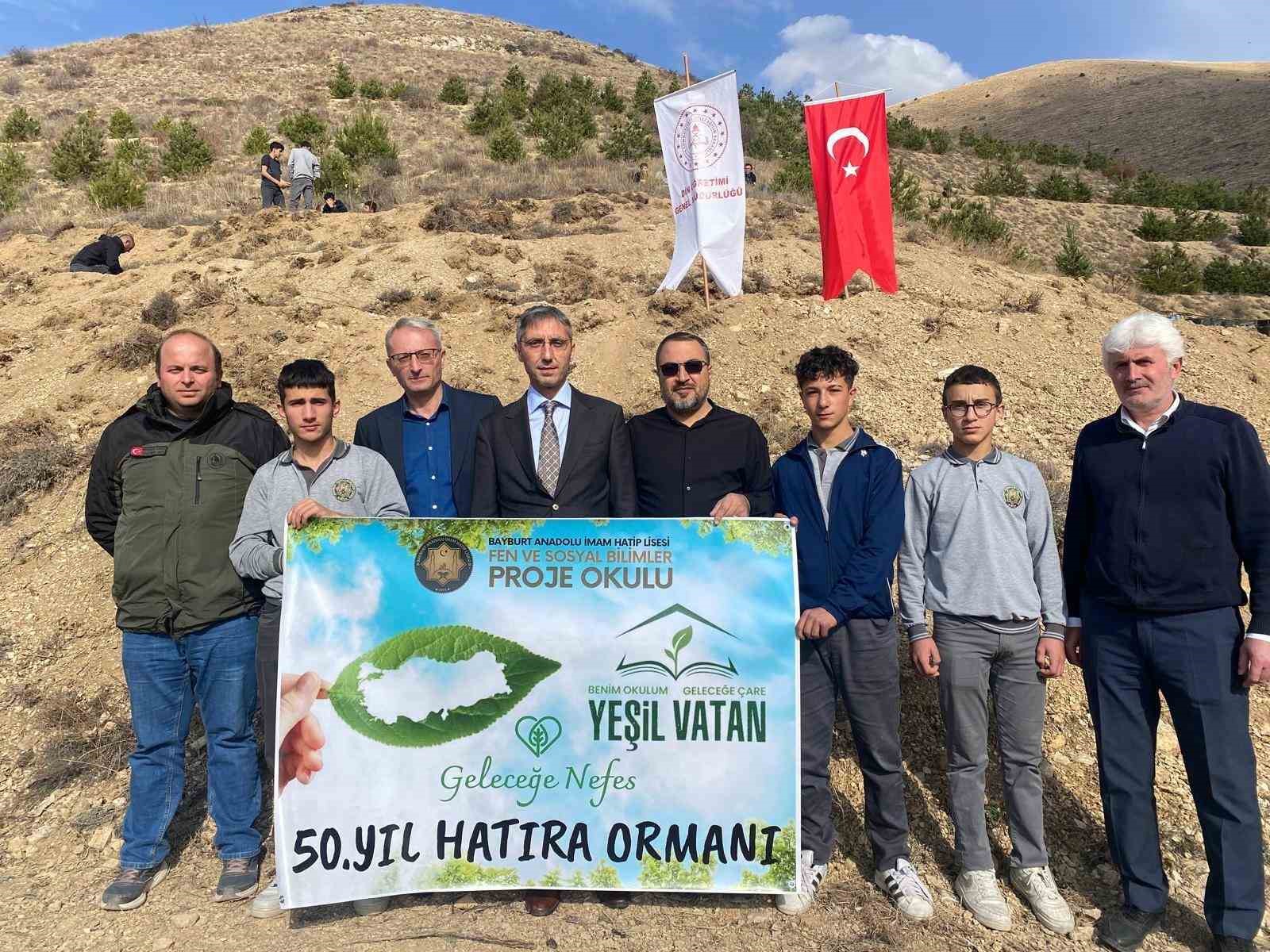 Bayburt Anadolu İmam Hatip Lisesi tarafından hatıra ormanı oluşturuldu