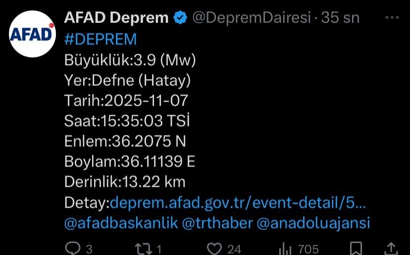 Hatay’da deprem vatandaşları korkuttu