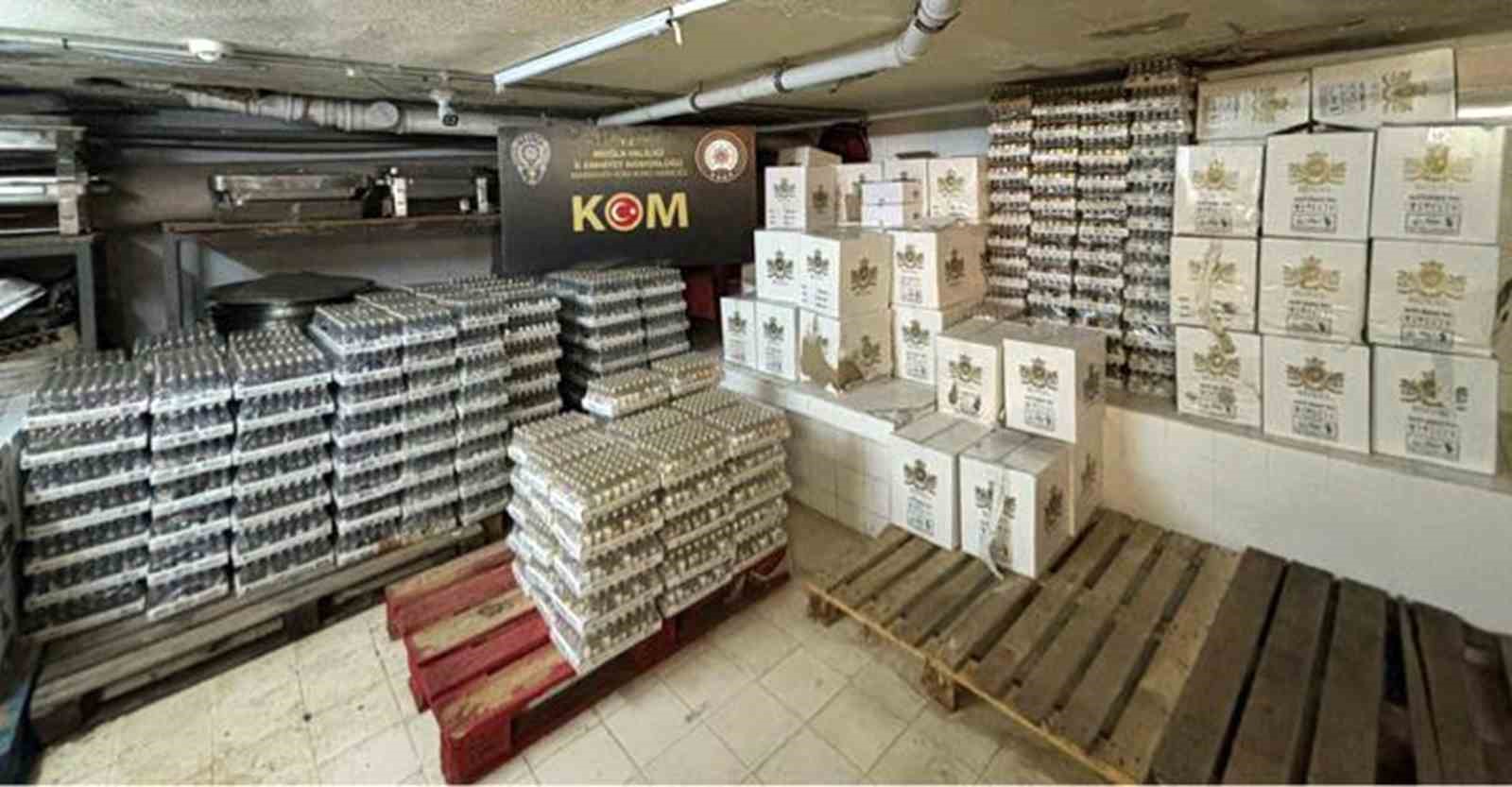 Muğla’da 28 bin 896 şişe gümrük kaçağı alkol ele geçirildi