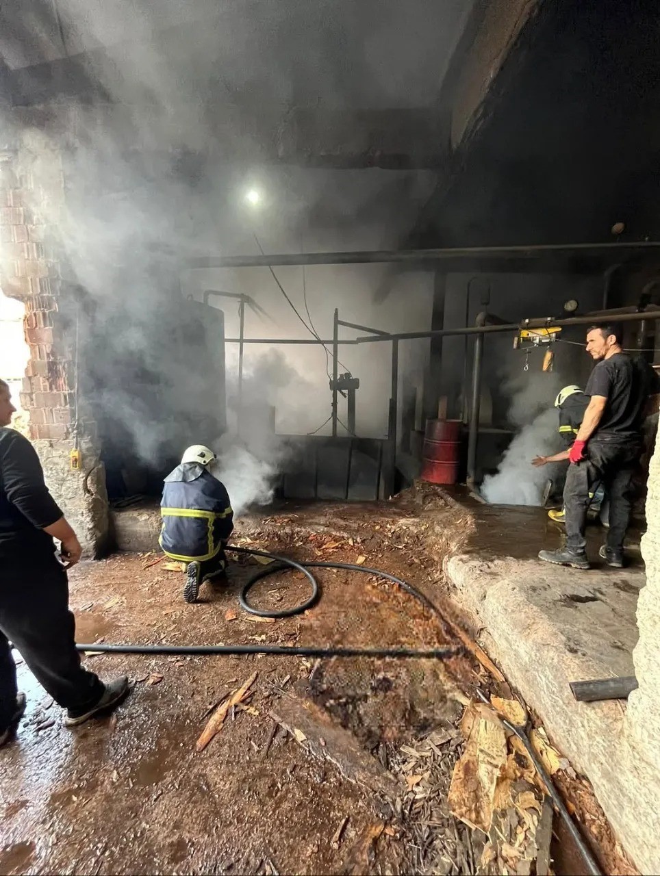 Sinop’ta sanayi sitesinde yangın paniği