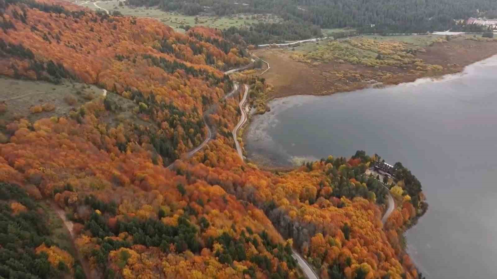 Bolu’nun doğa harikası Abant’ta ziyaretçiler akın etti