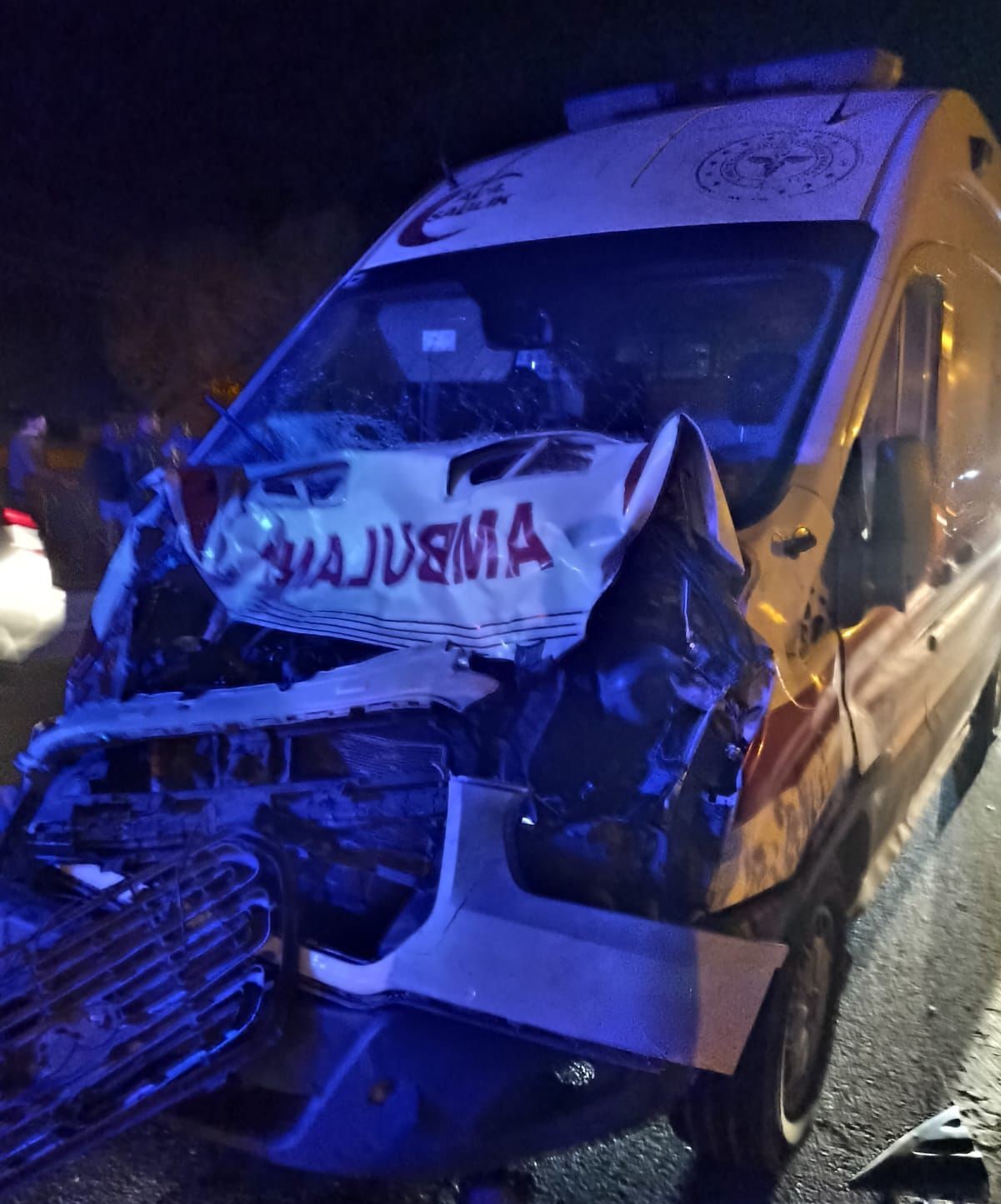 Bitlis’te ambulans mandaya çarptı