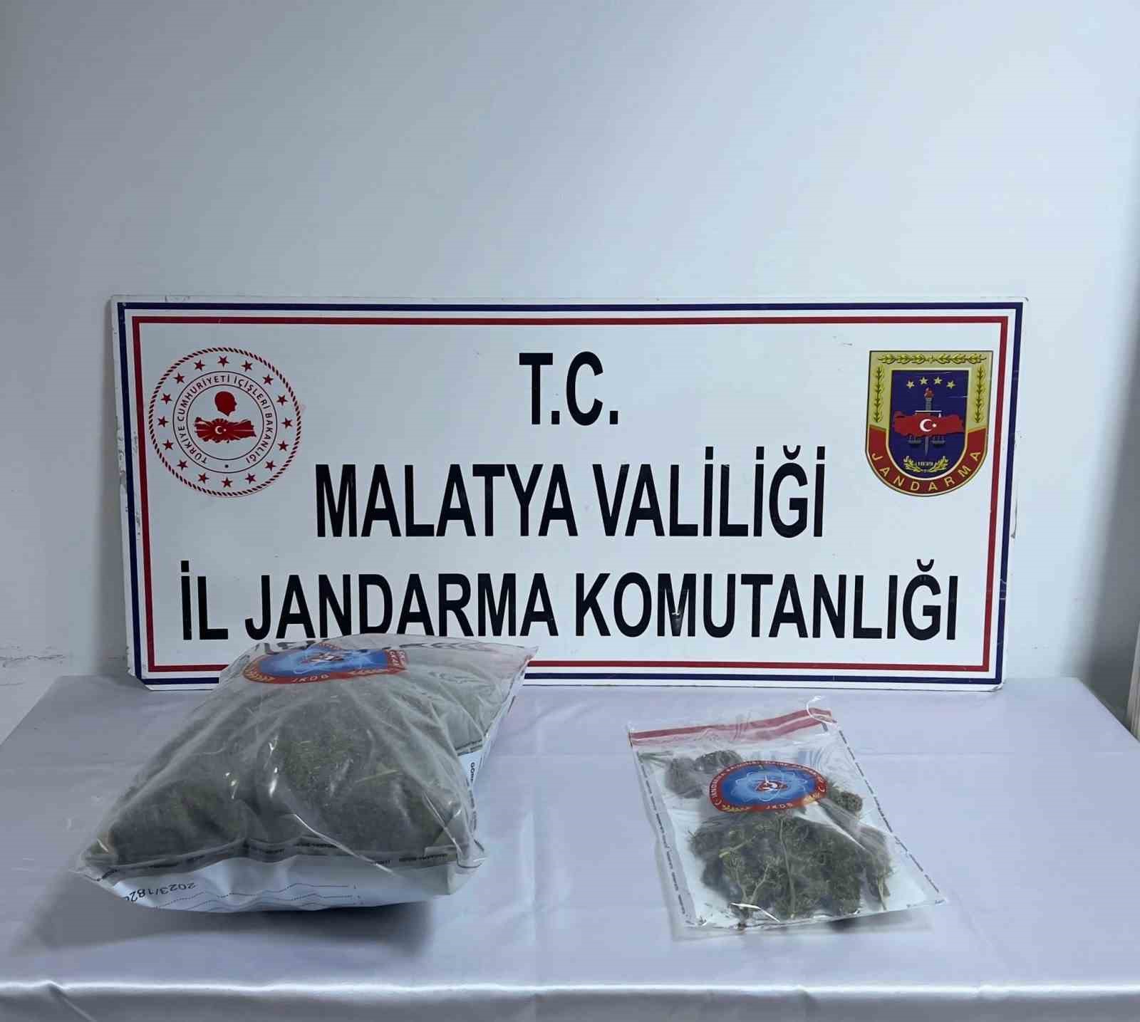 Malatya’da 3 kilo 348 gram kubar esrar ele geçirildi